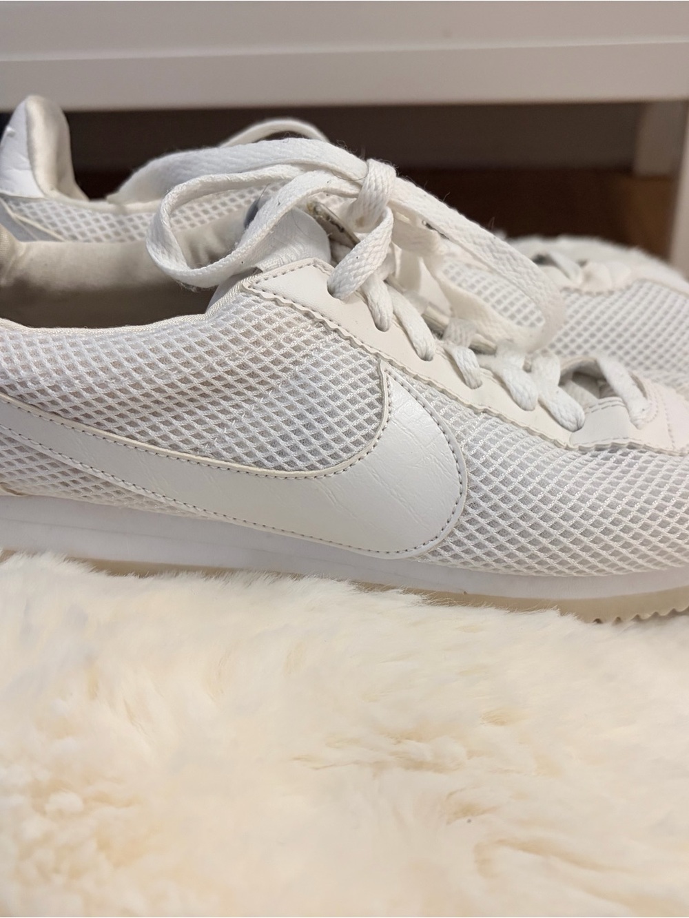 Nike Women's White Mesh Trainer Sneakers